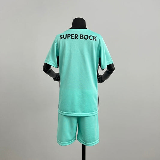 Kit Criança SCP 2025-26 Alternativo Verde Claro (Entrega Imediata)