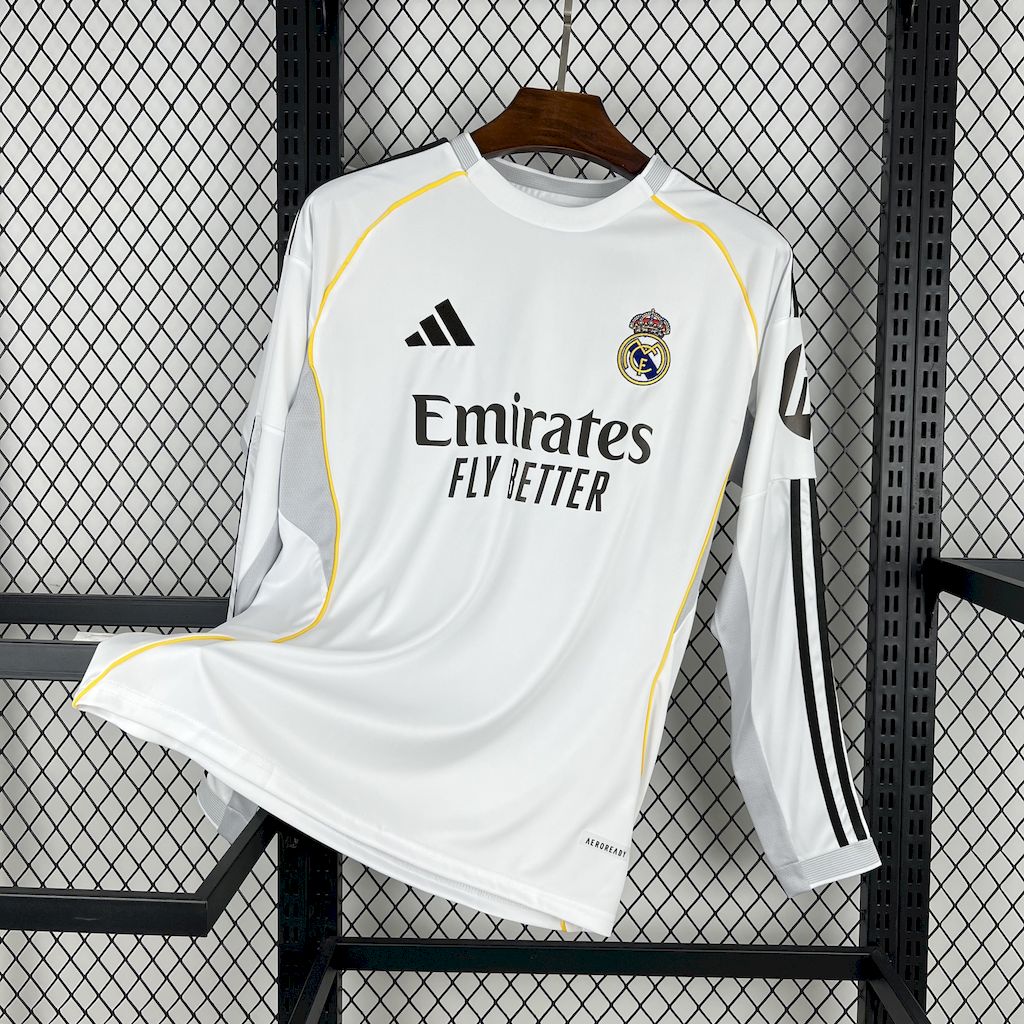 Camisola Real Madrid 2025-26 Principal Manga Comprida