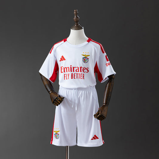 Kit Criança SLB 2025-26 Alternativo Branco (Entrega Imediata)