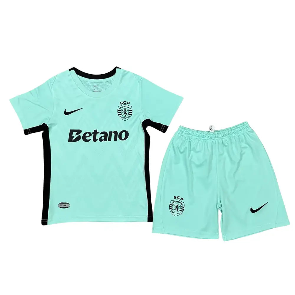 Kit Criança Sporting 2025-26 Alternativo Entrega Imediata