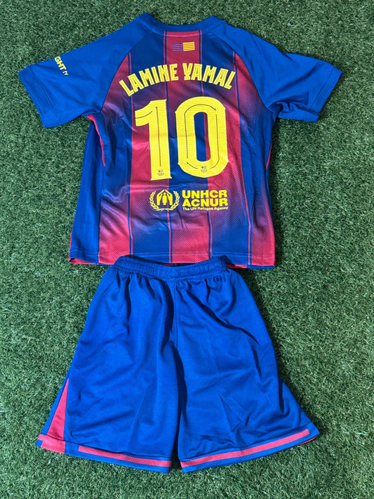Kit Criança Barcelona 2025-26 Principal LAMINE YAMAL #10 Entrega Imediata