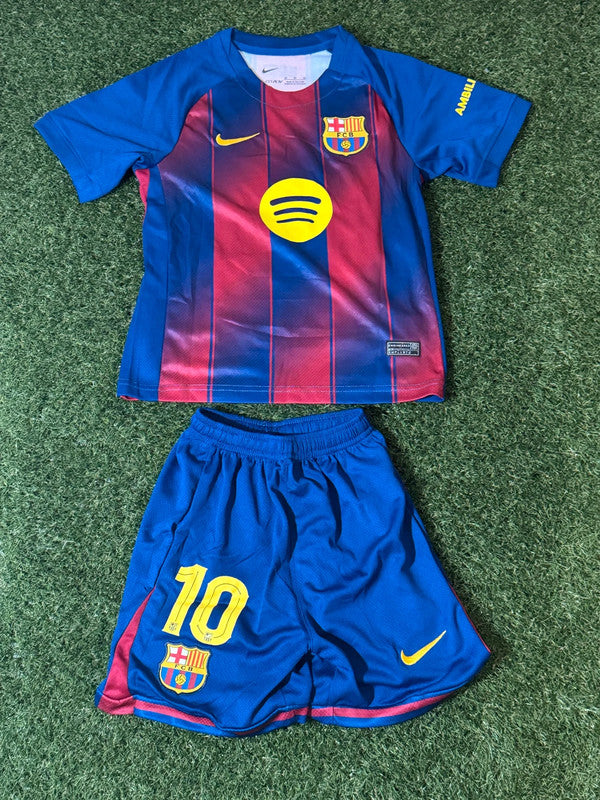 Kit Criança Barcelona 2025-26 Principal LAMINE YAMAL #10 Entrega Imediata