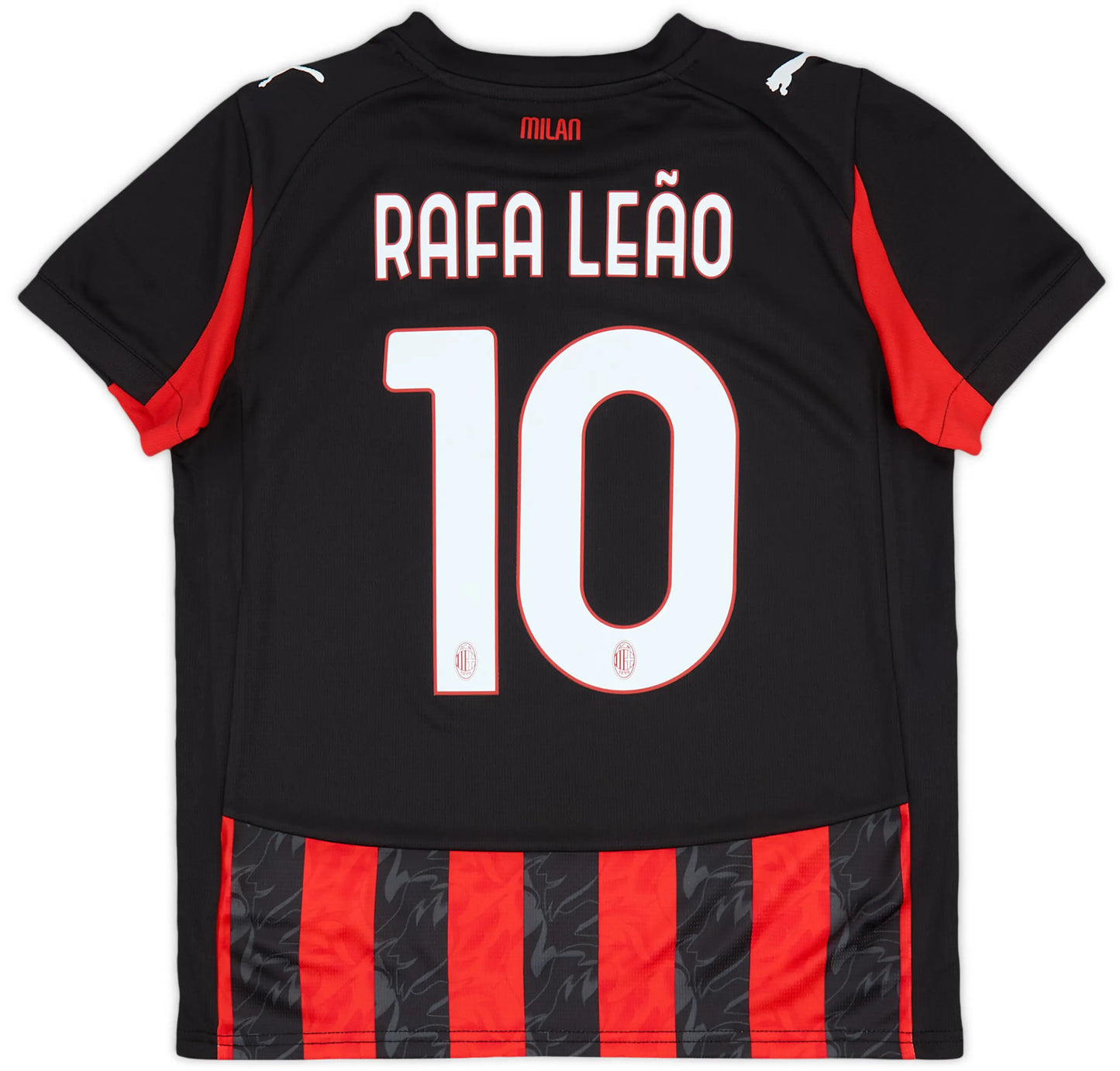 Kit Criança AC Milan 2025-26 Principal RAFA LEÃO 10 Entrega Imediata