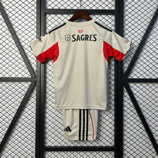 Kit Criança Benfica 2025-26 Alternativo Bege ENTREGA IMEDIATA