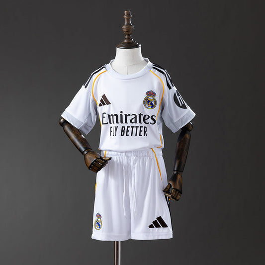 Kit Criança Real Madrid CF 2025-26 Principal MBAPPÉ #9 (Entrega Imediata)