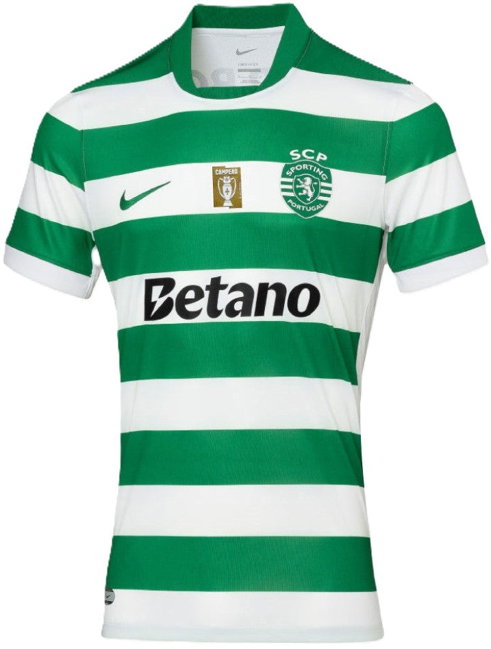 Camisola Sporting 2025-26 Principal Com Patch de Campeão
