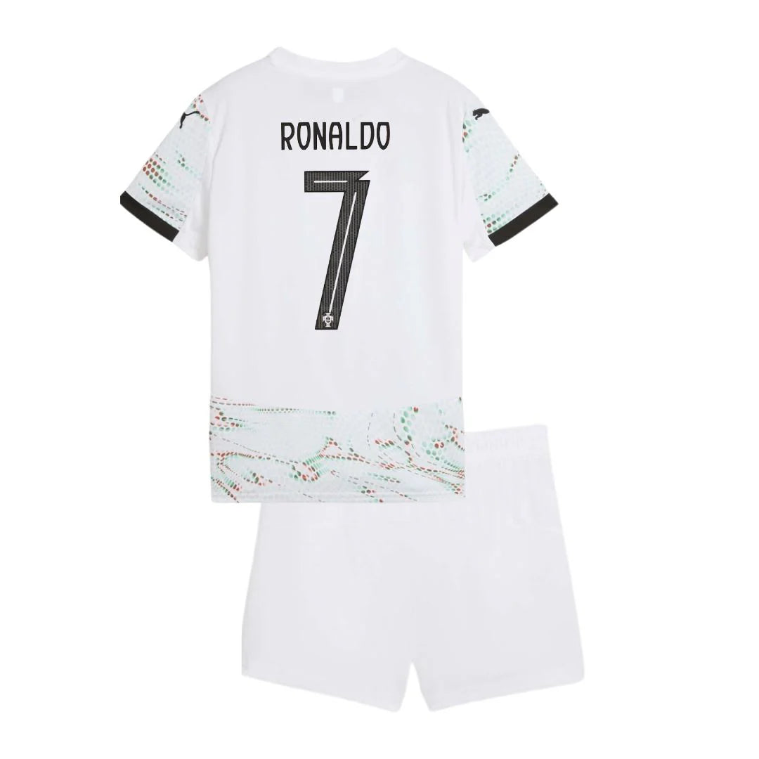Kit Criança Portugal 2025 Alternativo RONALDO 7 Entrega Imediata
