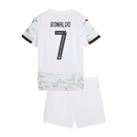 Kit Criança Portugal 2025 Alternativo RONALDO 7 Entrega Imediata