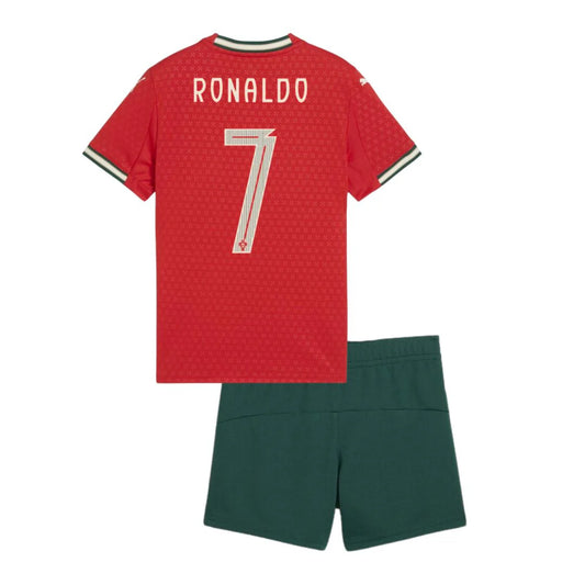 Kit Criança Portugal 2025 Principal RONALDO 7 Entrega Imediata