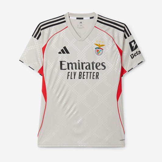 Camisola Benfica 2025-26 Alternativa Bege Entrega Imediata
