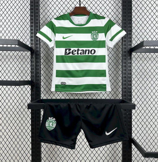 Kit Criança Sporting 2025-26 Principal ENTREGA IMEDIATA