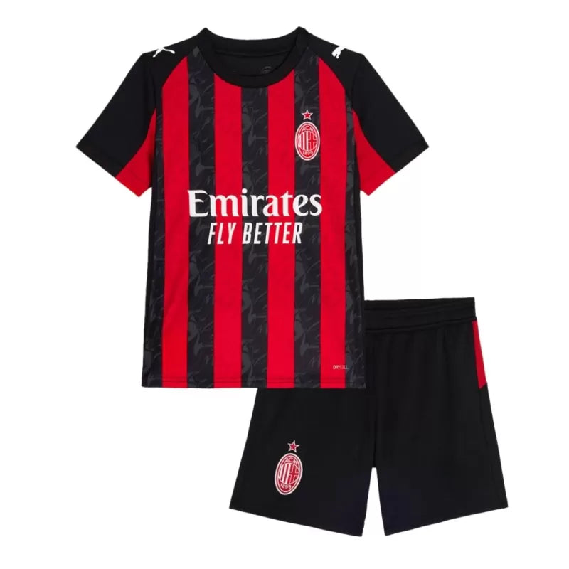 Kit Criança AC Milan 2025-26 Principal RAFA LEÃO 10 Entrega Imediata